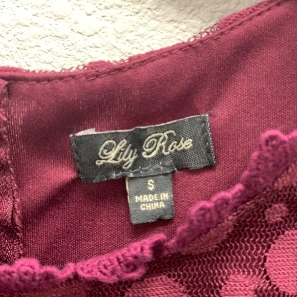 Lily Rose Maroon juniors dress - Picture 2 of 5